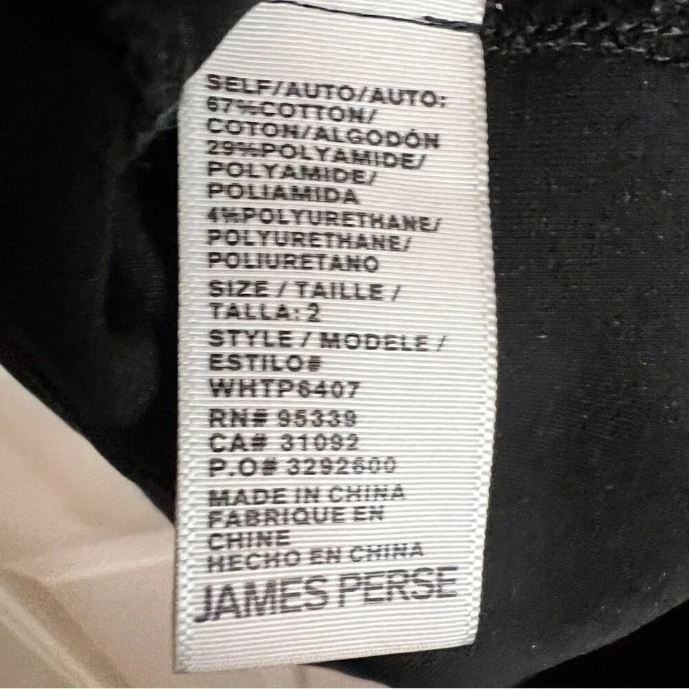 Standard James Perse Women's Black Fitted Dress Size 2 Small Spot See‎ Pics